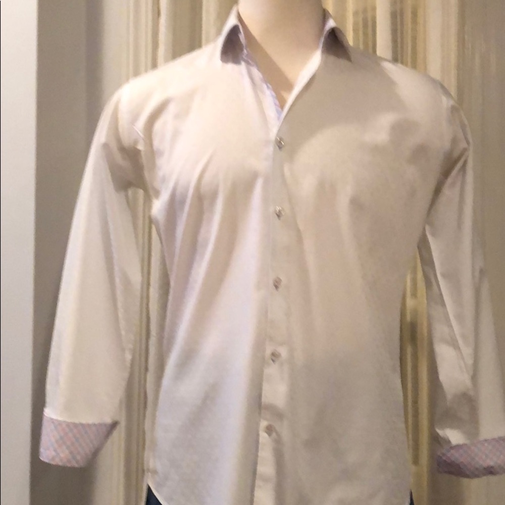 JARED LANG White long sleeve dress shirt